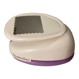 Recollections 2” Scalloped Square Paper Craft Punch Scrapbooking 2” Layering